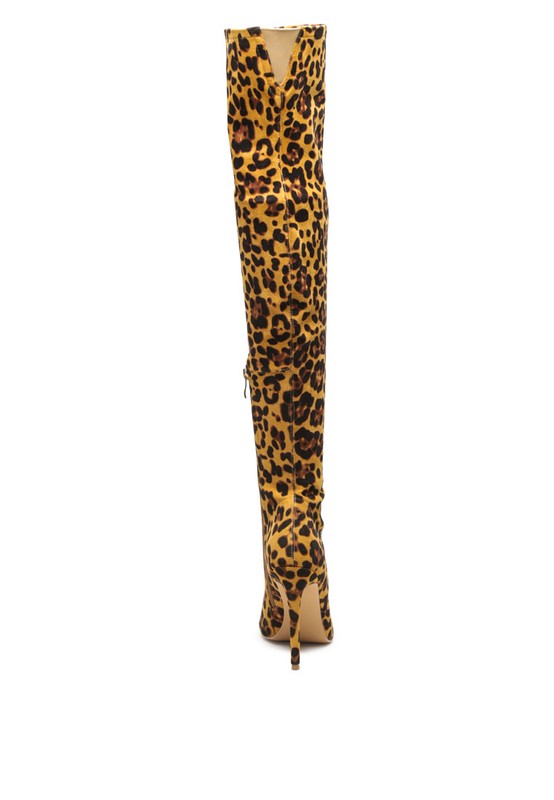 Luxe Suede Over The Knee Block Heeled Boots