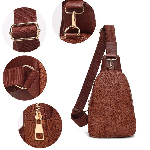 Millie Embossed Sling bag