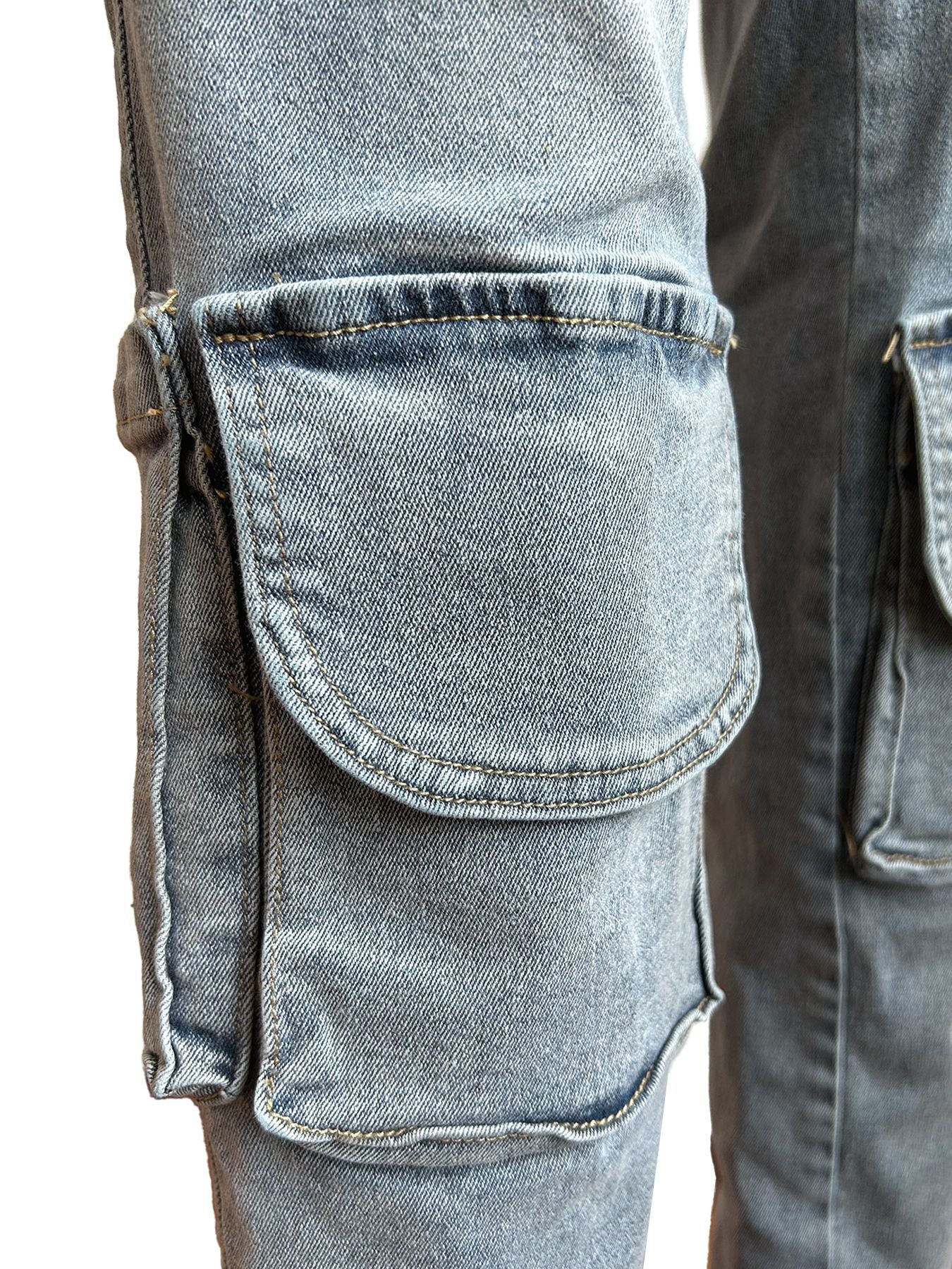 Denim Double Waistband Jeans
