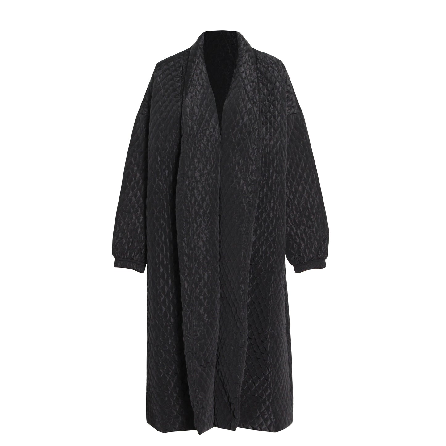 Luxe Curve Polo Collar Quilted Coat