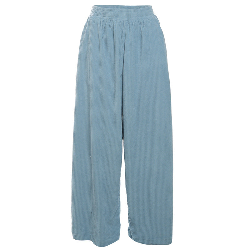 Street Shooting High Waist Loose Trousers
