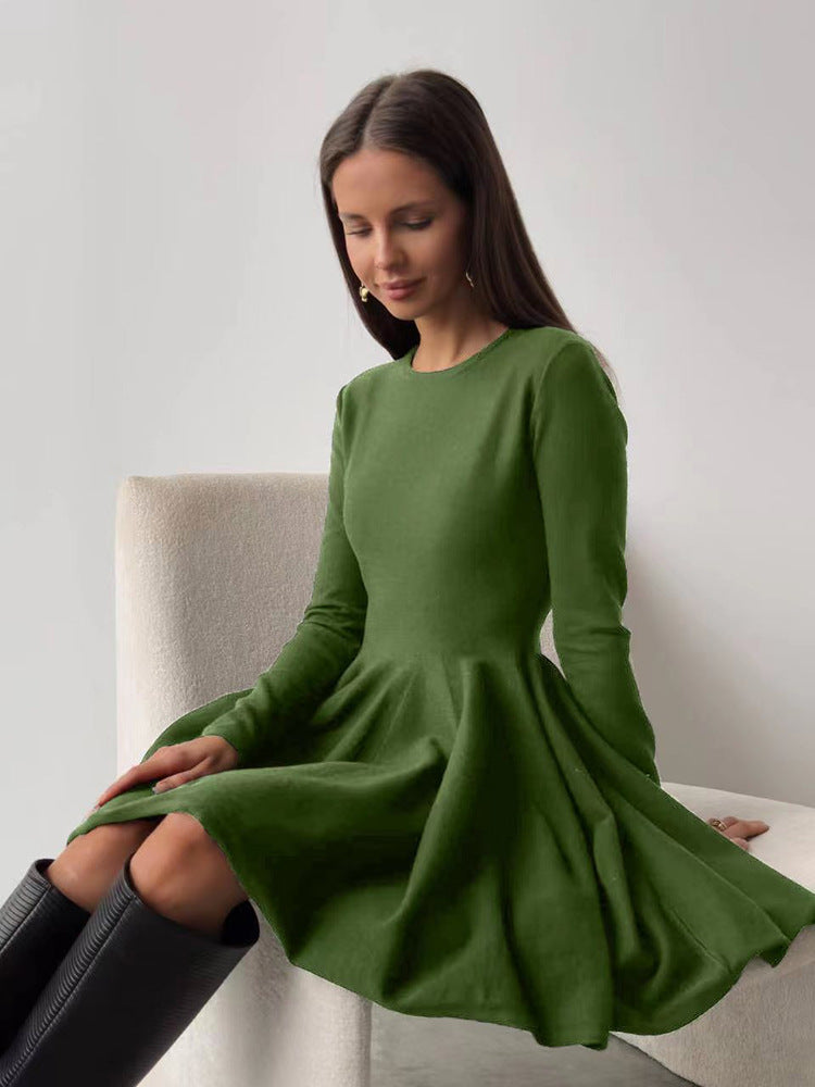Waist Trimming Knitted Dress