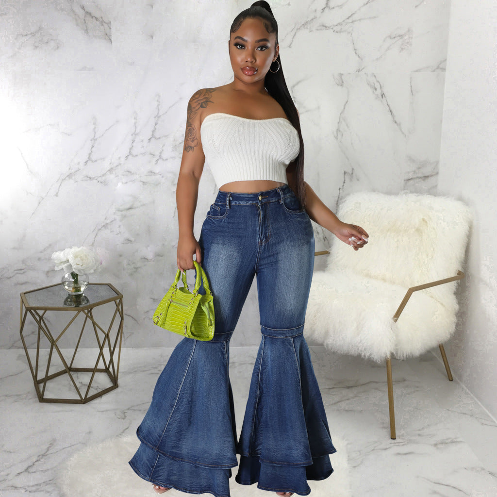 Flower Bum Denim Pants