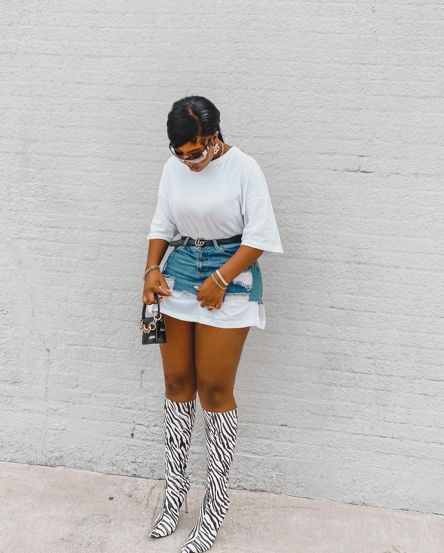 Two Piece Demin Skirt Set