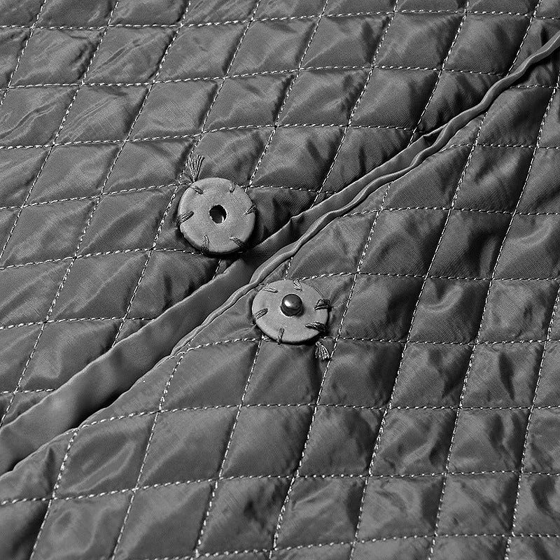 Luxe Curve Polo Collar Quilted Coat