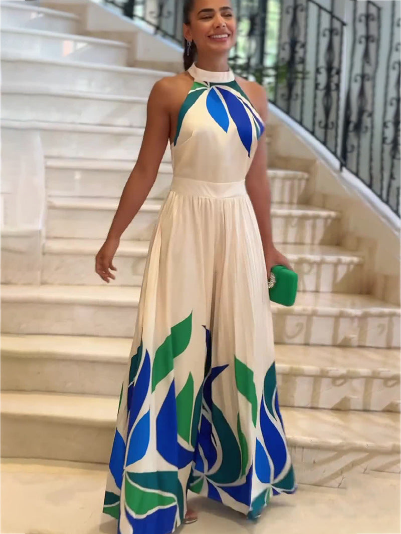 Flared Wide Leg Jumpsuit