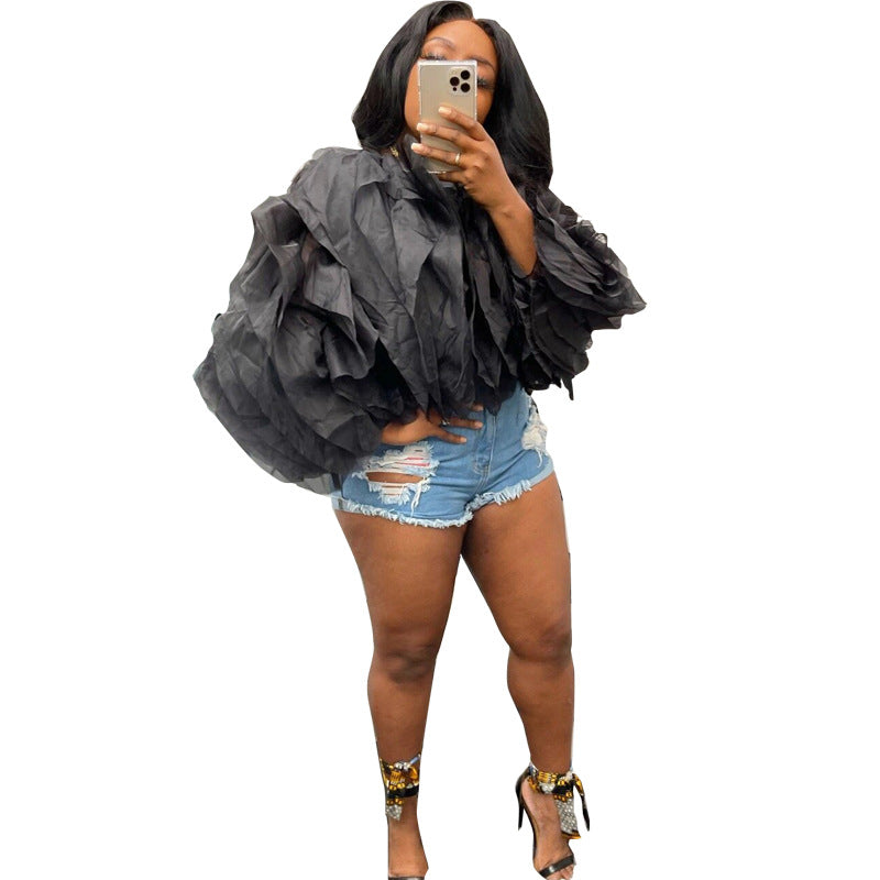 Layered Puffy Petals Shirt