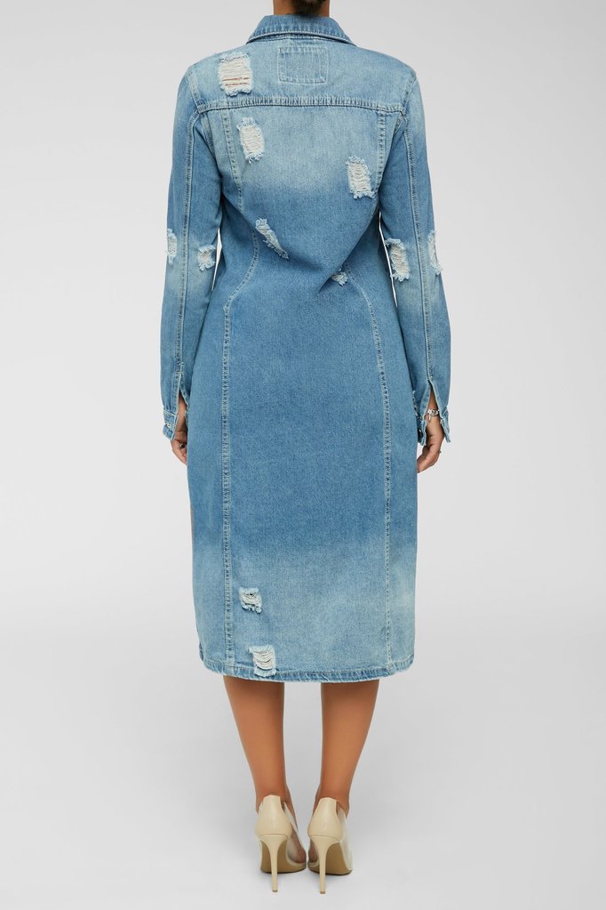 “Vintage-Luxe” Trench Denim Jacket
