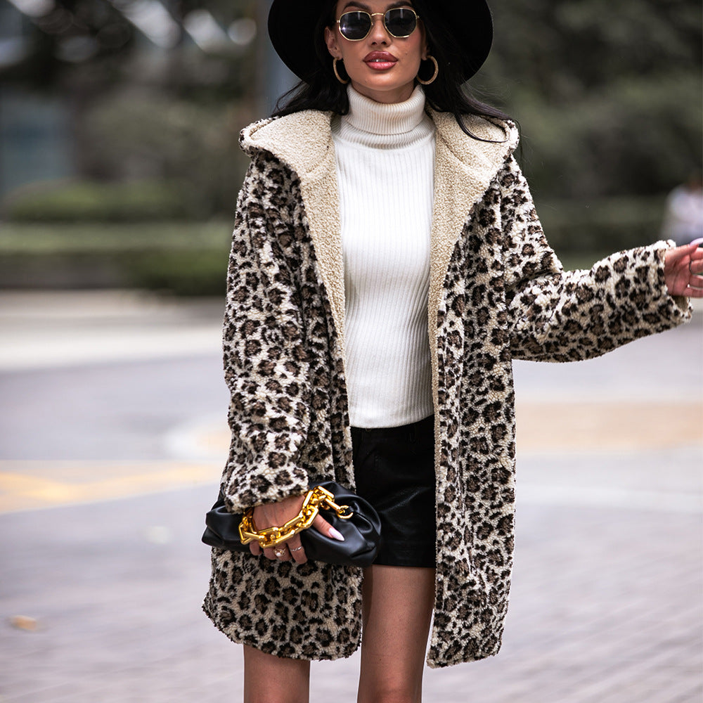 Mid Length Leopard Coat