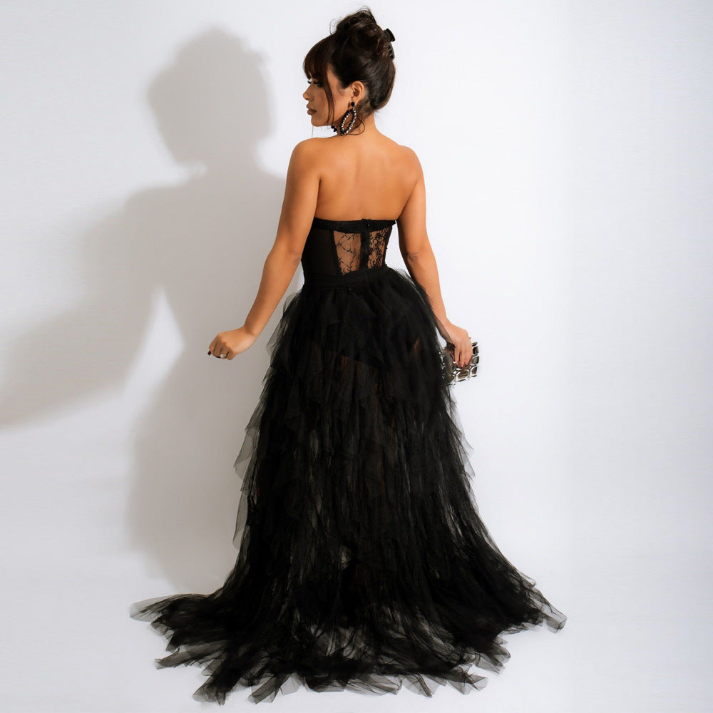 Sexy See-through Mesh Lace Dress