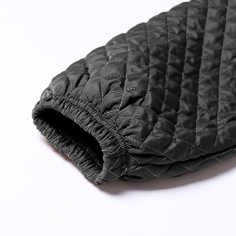 Luxe Curve Polo Collar Quilted Coat