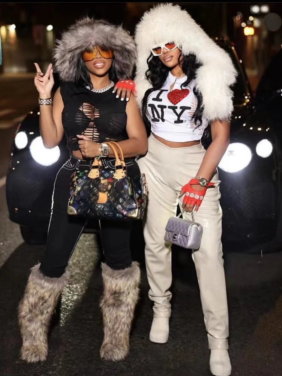 Oversize Fluffy Faux Fur Hats