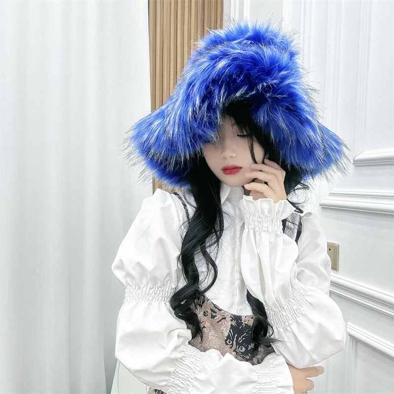 Oversize Fluffy Faux Fur Hats