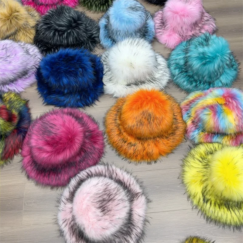 Oversize Fluffy Faux Fur Hats
