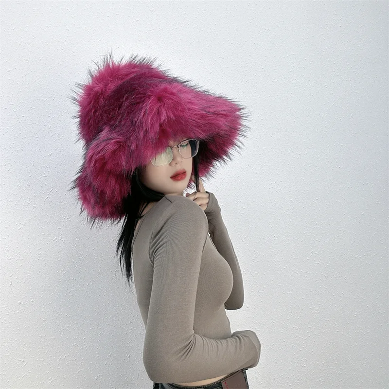 Oversize Fluffy Faux Fur Hats
