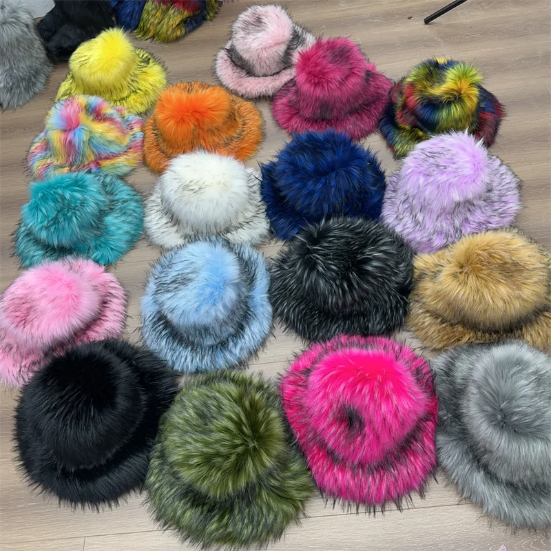 Oversize Fluffy Faux Fur Hats