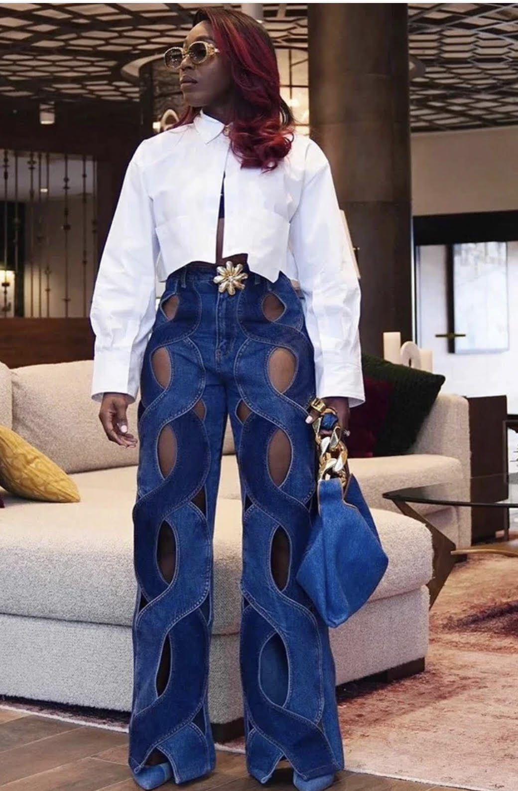 Twisted Denim Jeans