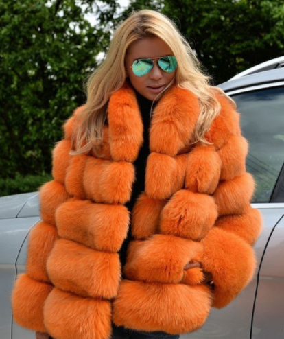 Faux Fur Mid Length Coat