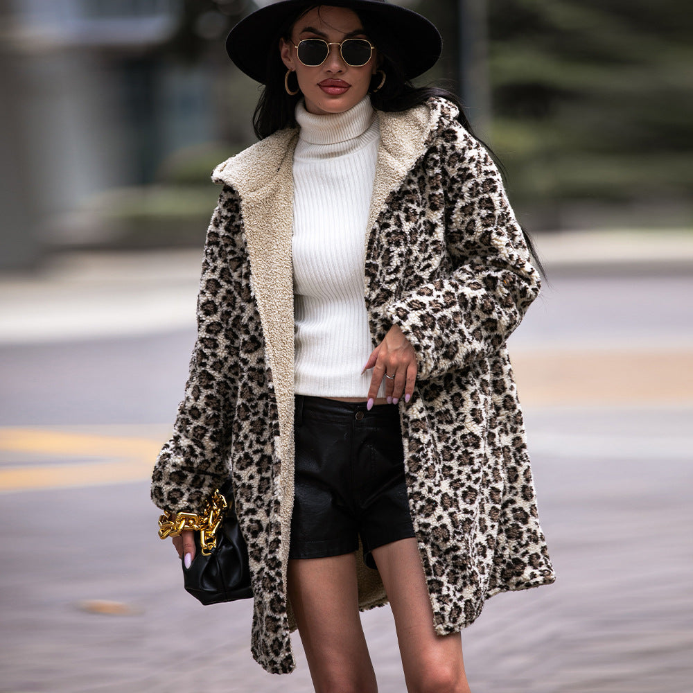 Mid Length Leopard Coat