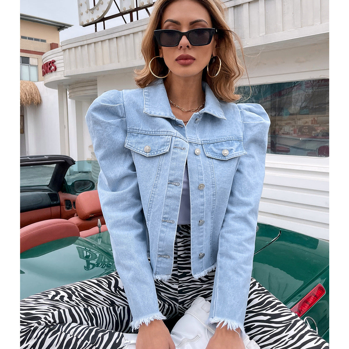 Denim Polo Coat