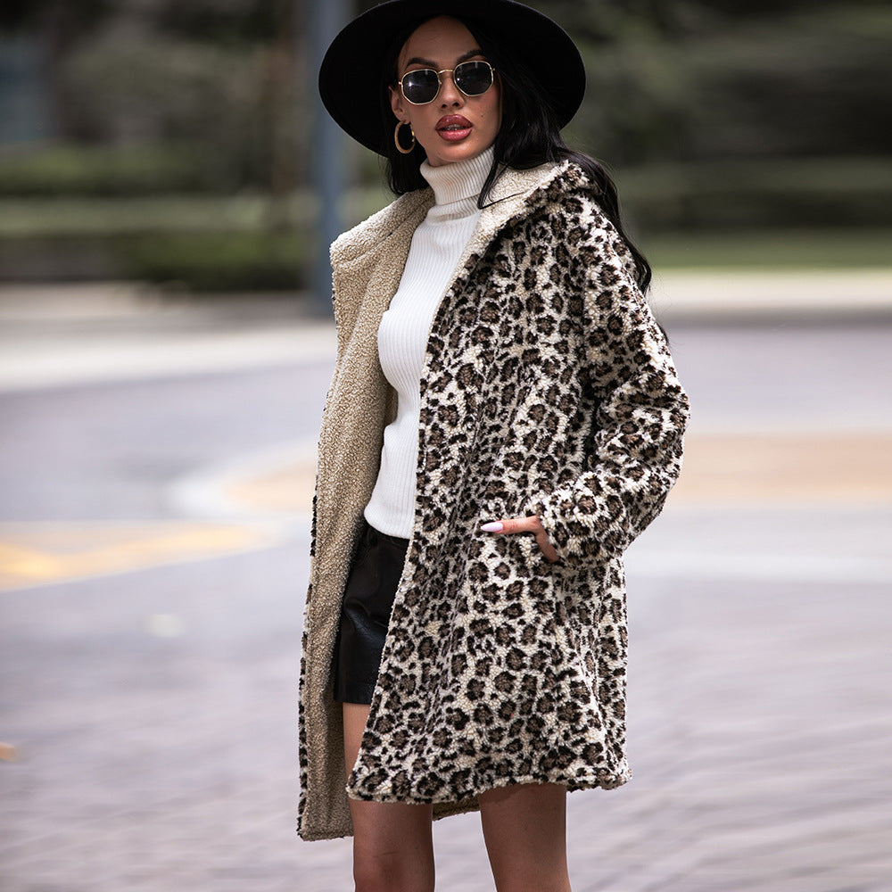 Mid Length Leopard Coat