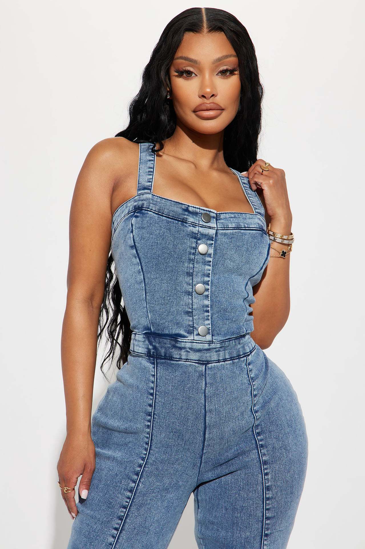 Women's Blue Bliss Curvy Jumpsuit