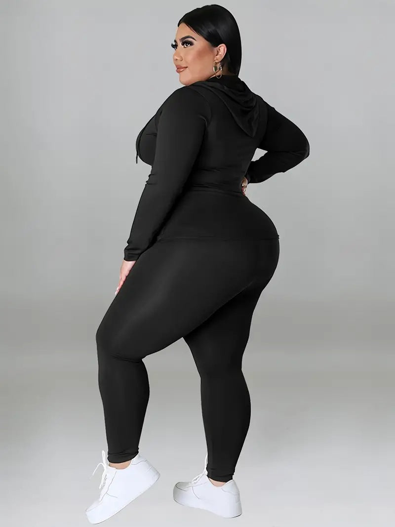 Silk Hooded Long Sleeve Suit
