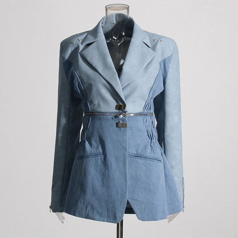 “Couture Boss Lady” Retro Denim Jacket