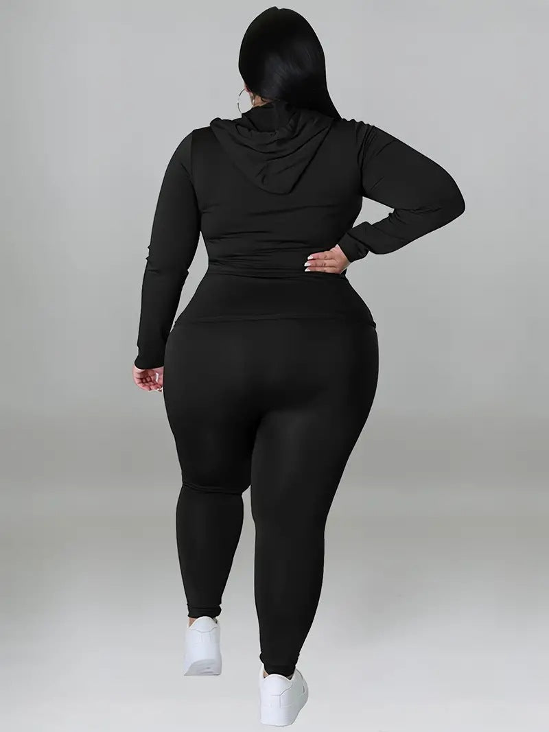 Silk Hooded Long Sleeve Suit