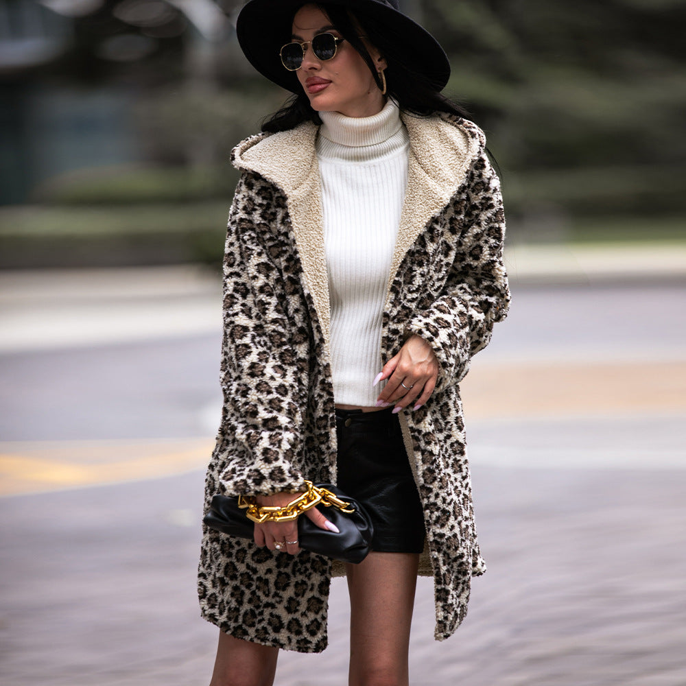 Mid Length Leopard Coat
