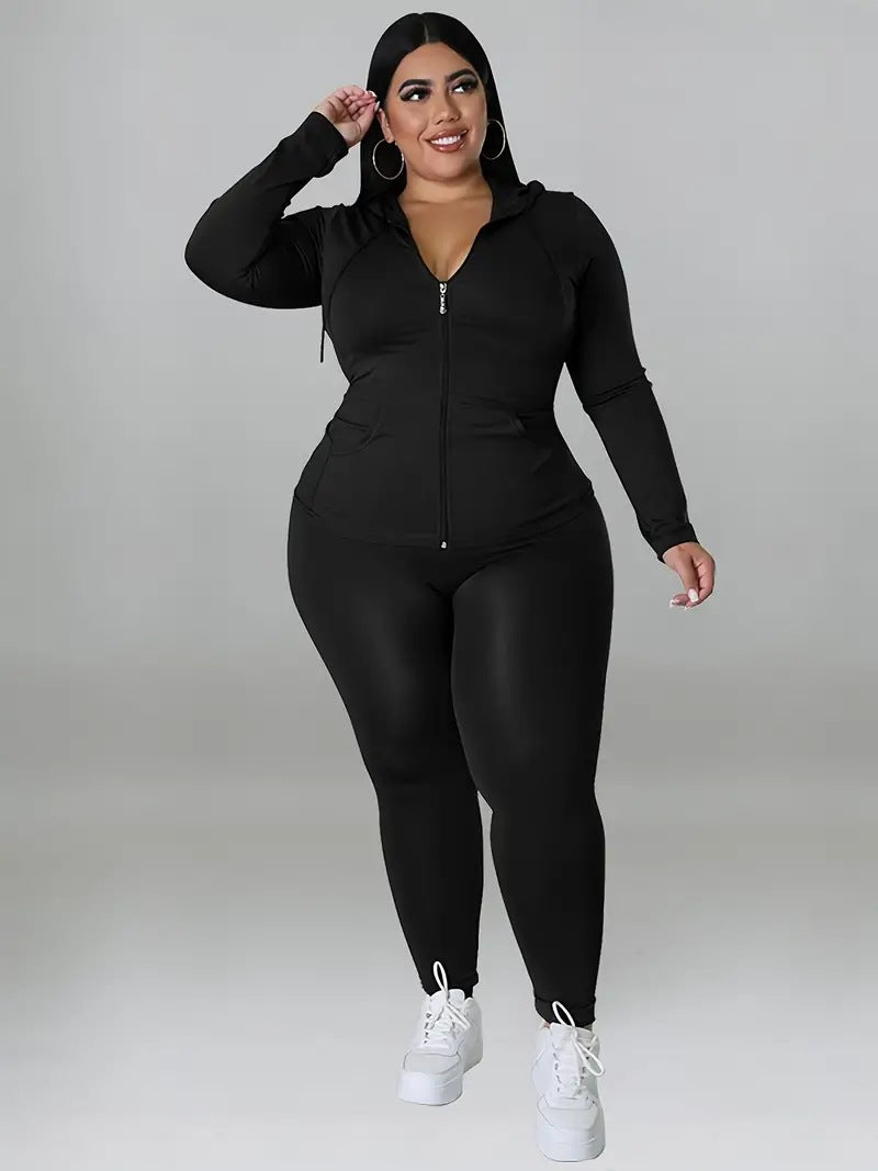 Silk Hooded Long Sleeve Suit