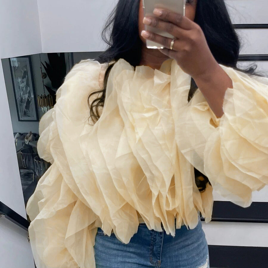 Layered Puffy Petals Shirt