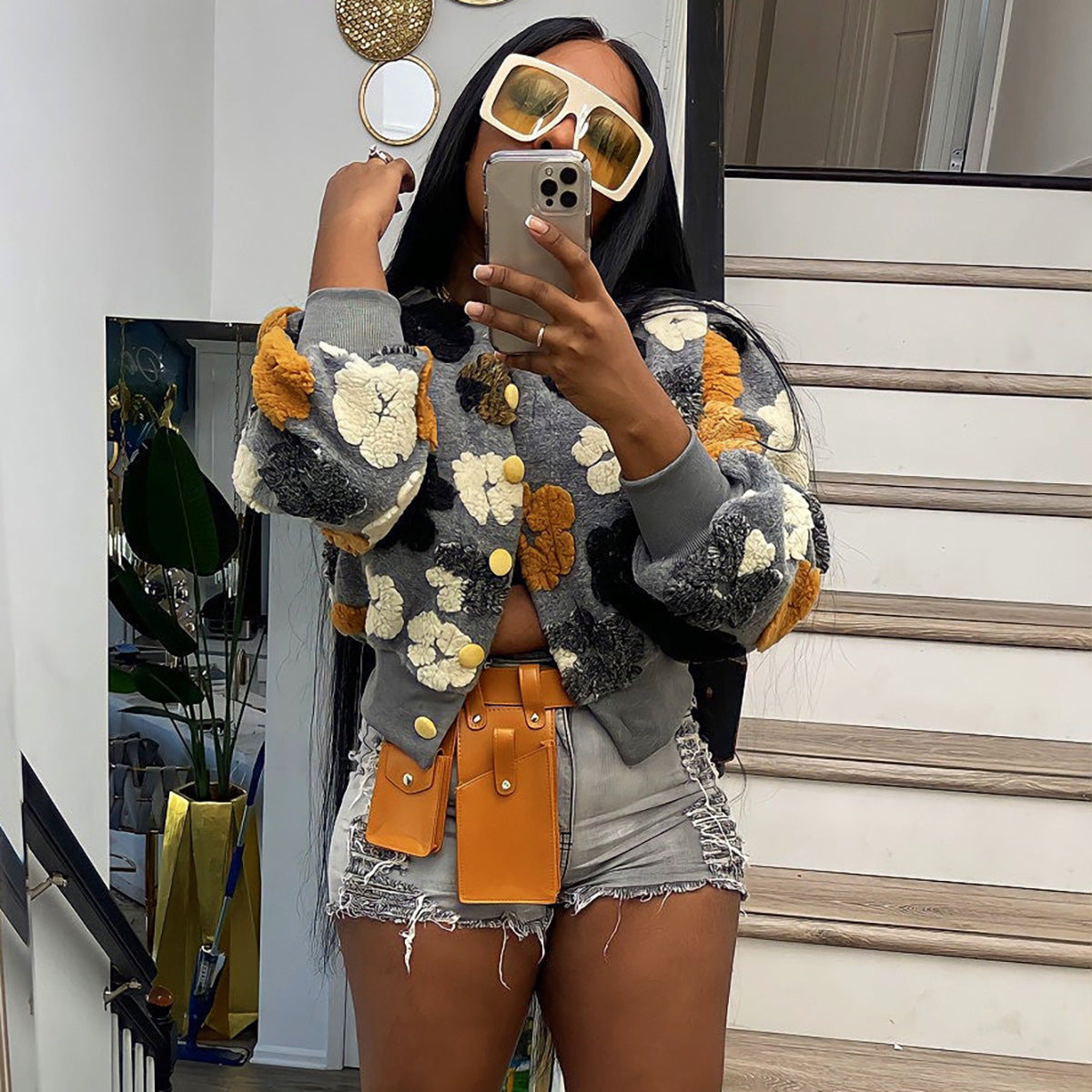 Buttercup Coat 3 Dimensional Floral Coat