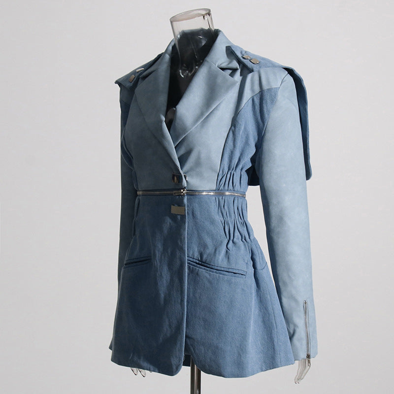 “Couture Boss Lady” Retro Denim Jacket