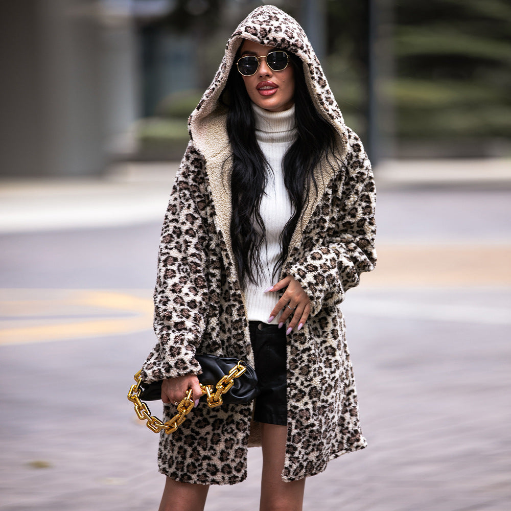 Mid Length Leopard Coat
