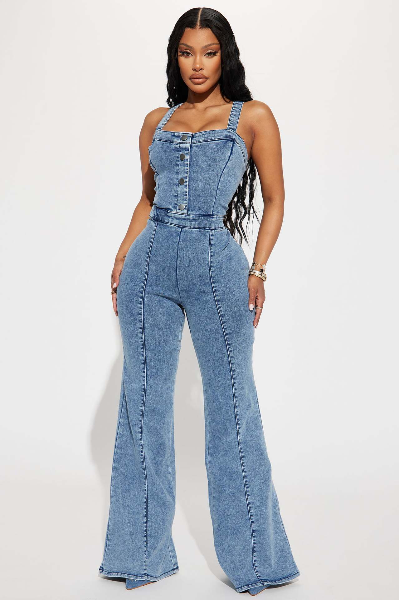 Women's Blue Bliss Curvy Jumpsuit