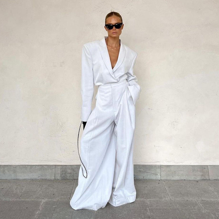 White Trousers Suit