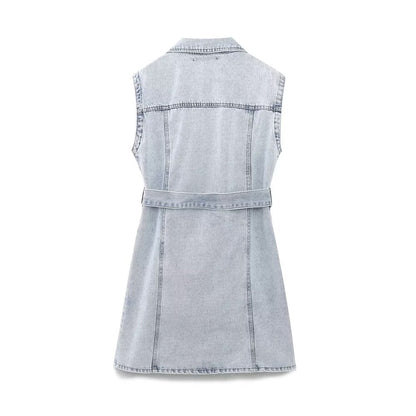 Belted Denim Dress
