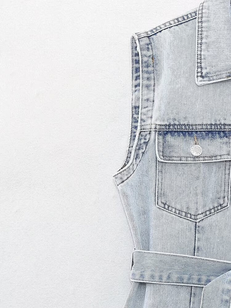 Belted Denim Dress