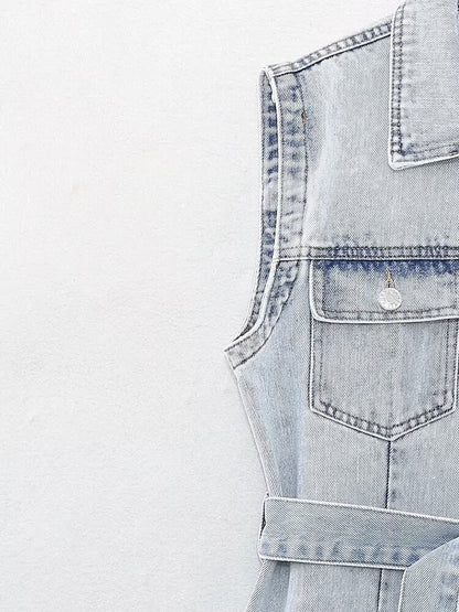 Belted Denim Dress