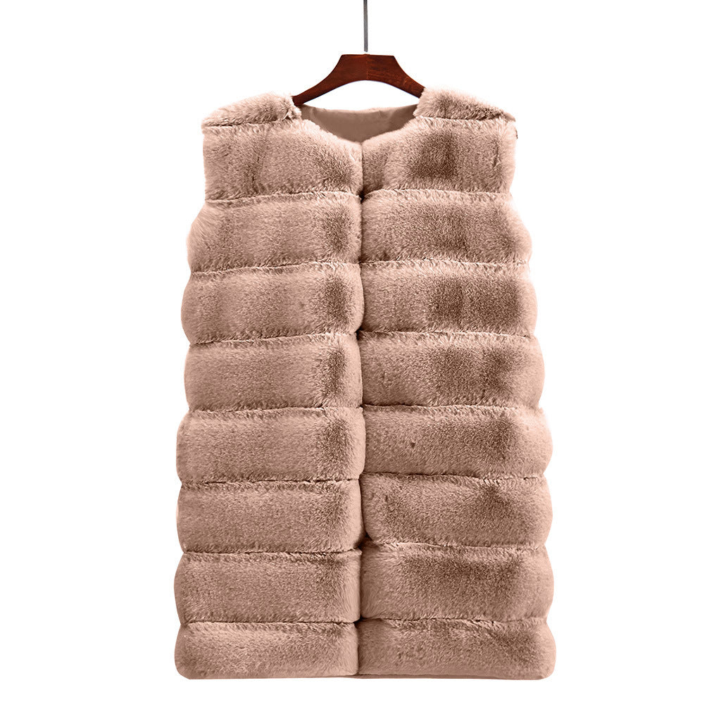 LuxuryLush Fur Vest Coat