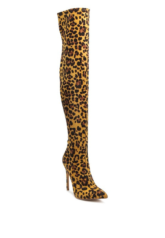 Luxe Suede Over The Knee Block Heeled Boots