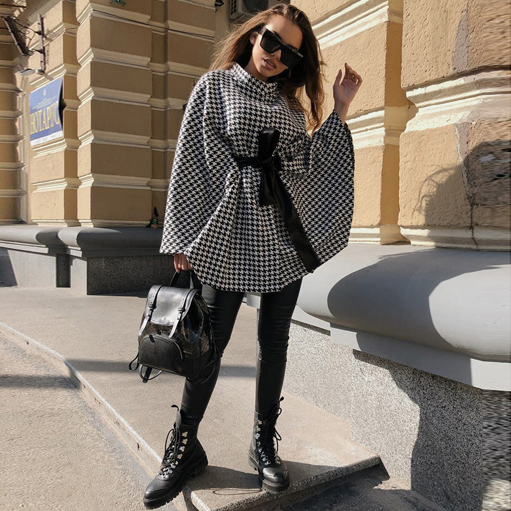 Woolen Loose Lace-up Coat