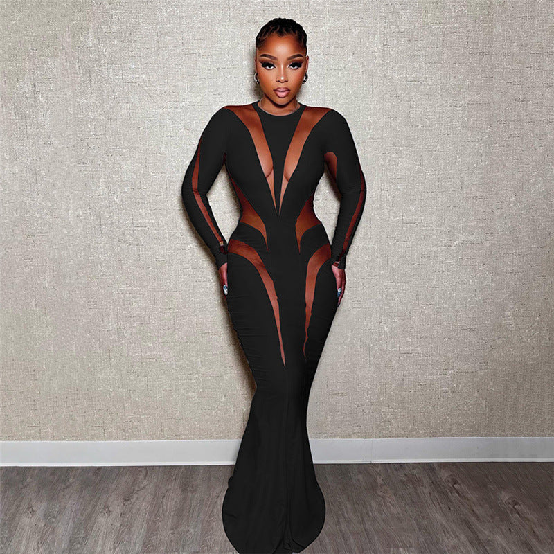 Sexy Cutout Mesh Dress