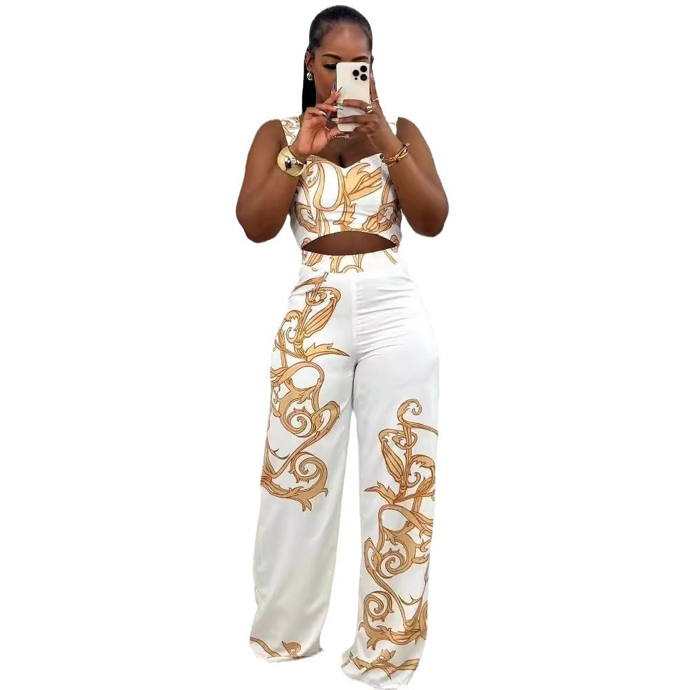 High Waist Wide Leg Pants Set