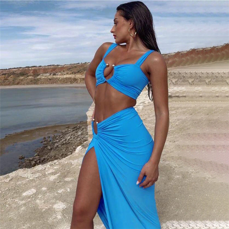 High Waist Vaca Skirt Set