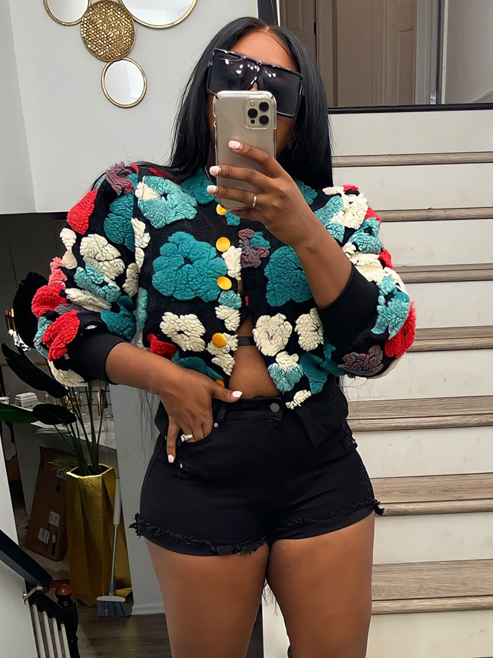 Buttercup Coat 3 Dimensional Floral Coat