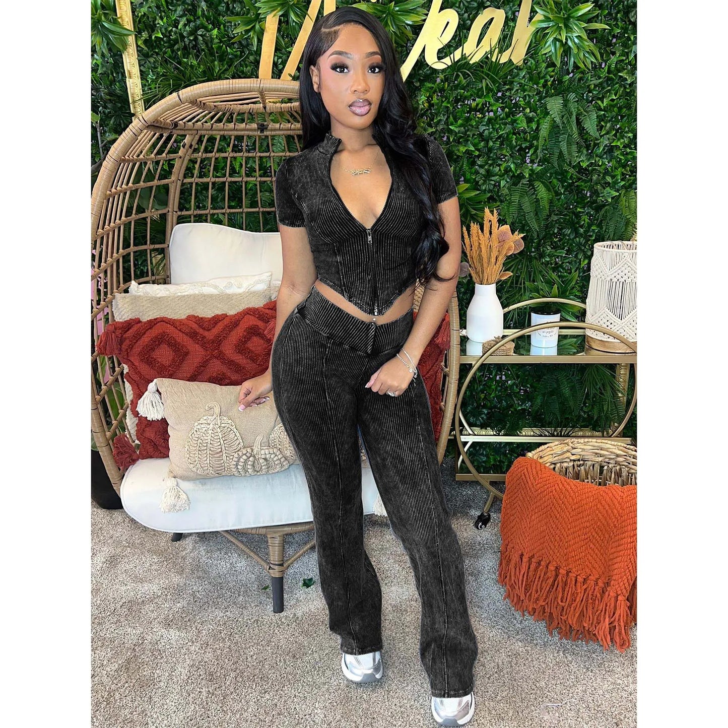 Wide Legged Two Piece Pant Set