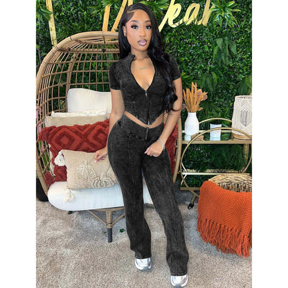 Wide Legged Two Piece Pant Set