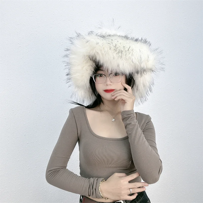 Oversize Fluffy Faux Fur Hats
